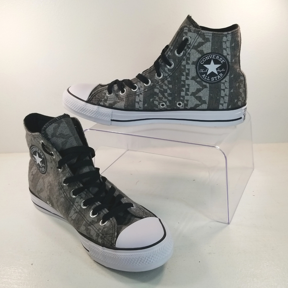 Converse All Star Chuck Taylor Women's Hi Top Gray Pattern Sneakers 10